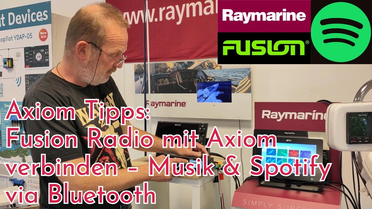 Wie verbindet ihr euer Fusion Radio mit dem Raymarine Axiom & Spotify? | von Busse Yachtshop
