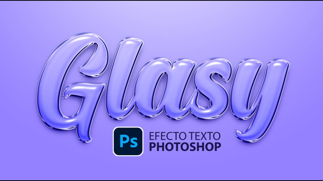 Como hacer efecto de texto en photoshop de cristal