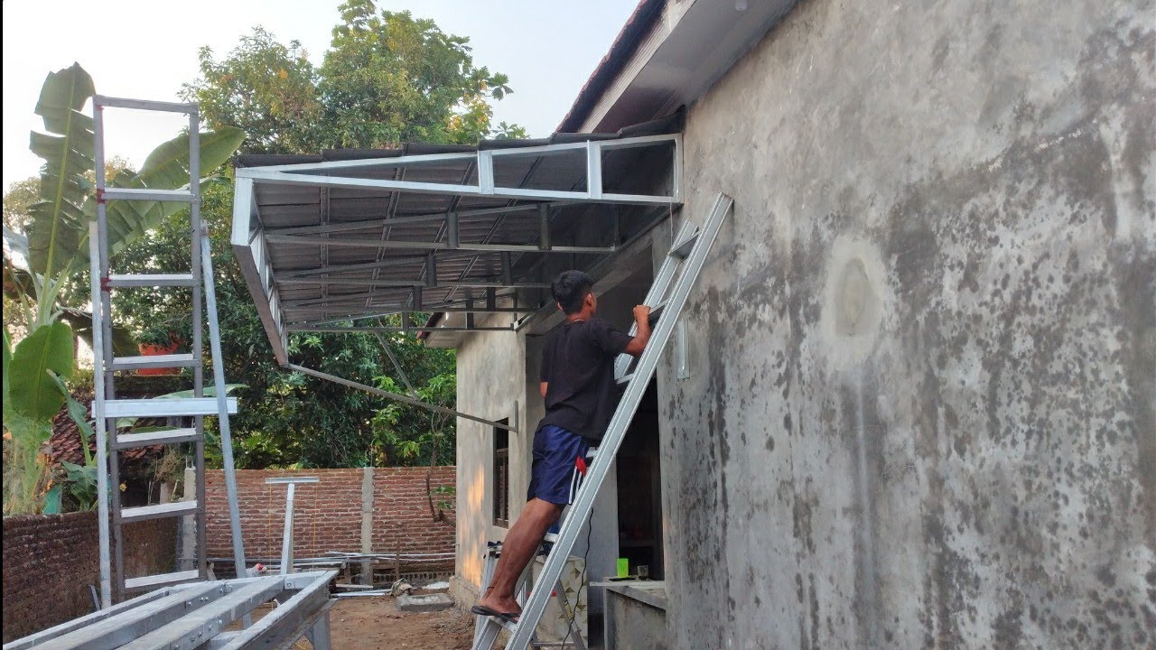 Kanopi baja ringan bentangan panjang tanpa kaki