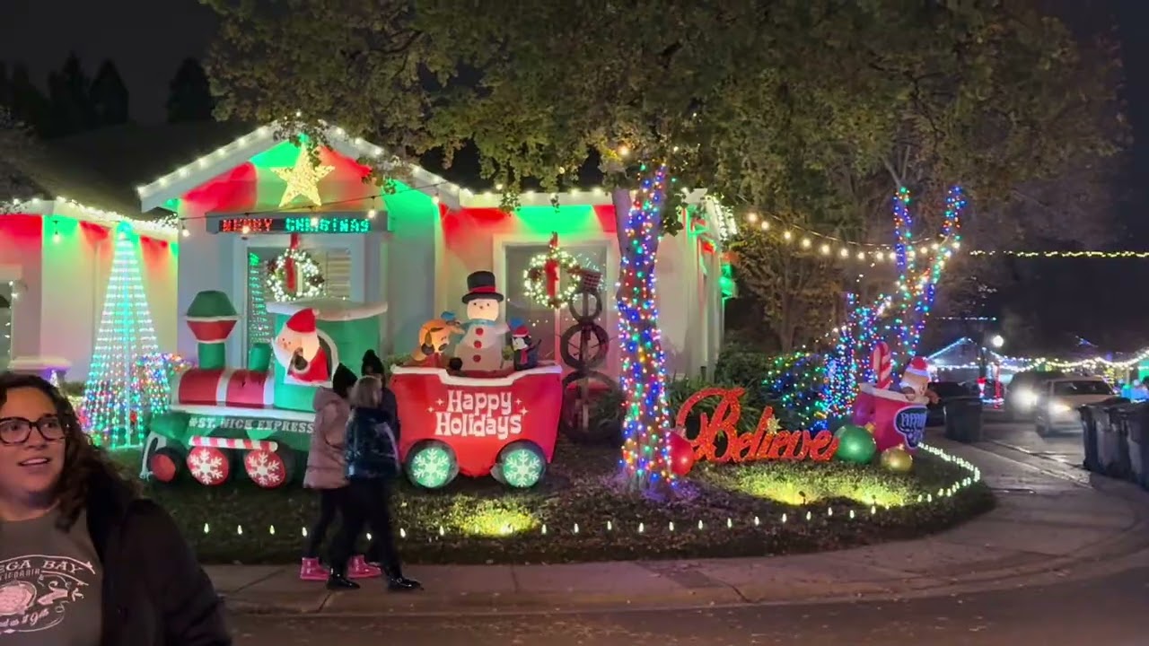Christmas light show/ Рождественское световое представление