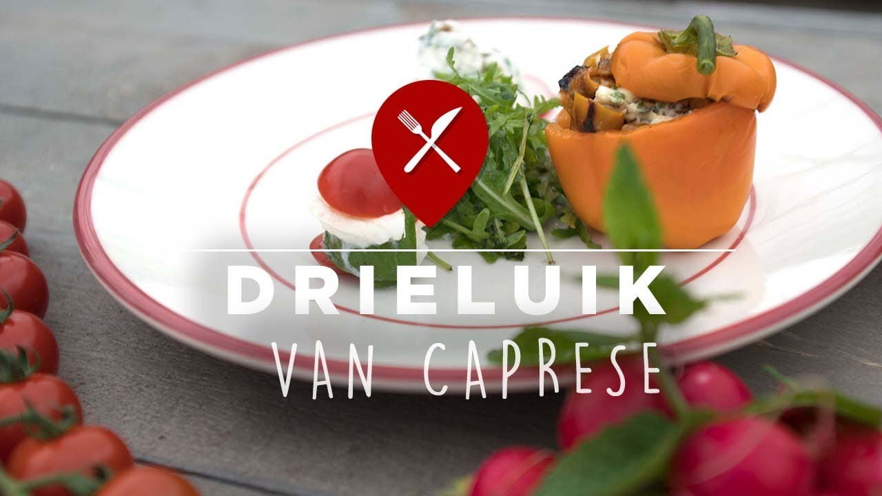 Voorgerecht: trio van van caprese hapjes