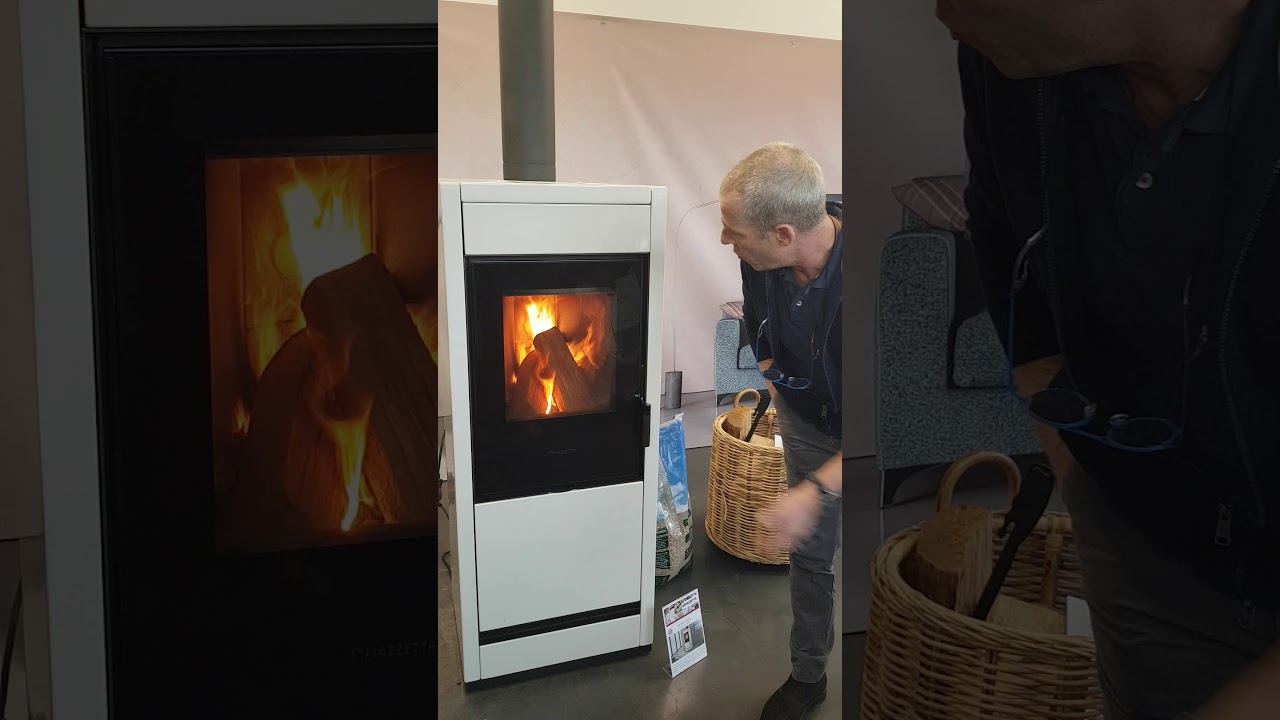 Poele mixte bois et granulés E228 le hybrid infinity line plus seguin piazzetta