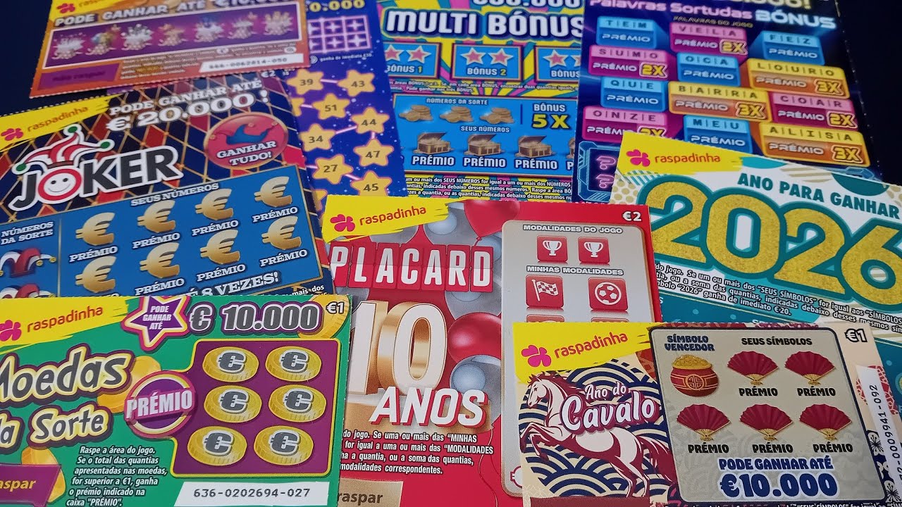 Scratchcard mix #3 - 1 year later… still scratching (9 cards)