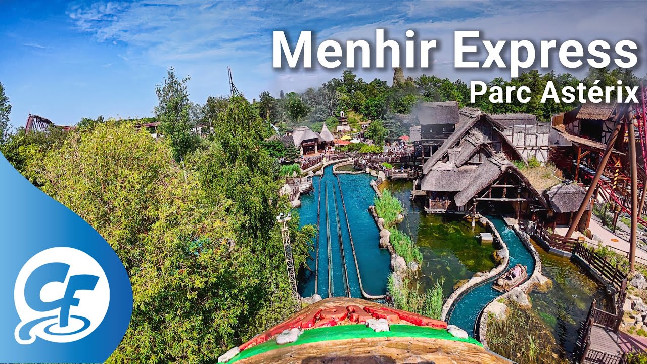 Menhir Express front seat on-ride 4K POV Parc Astérix Asterix