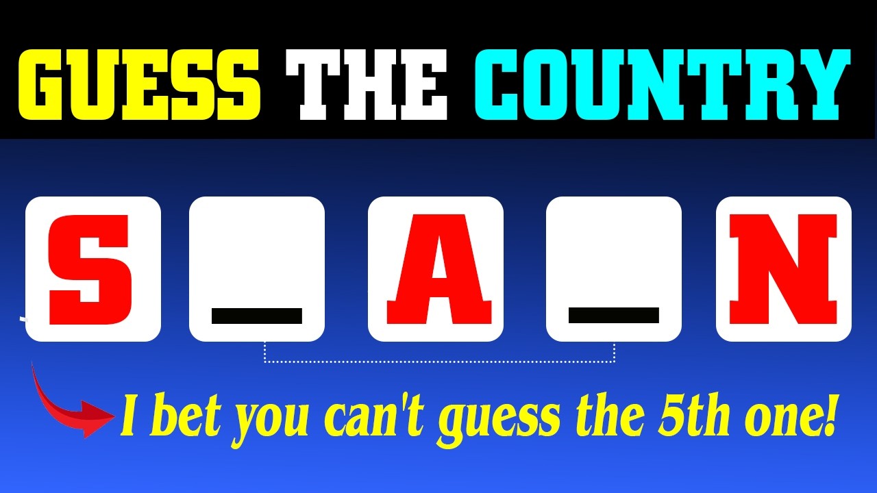 Guess The Countries by 3 Letters | Guess the country 5th one | Geography Quiz 🔥