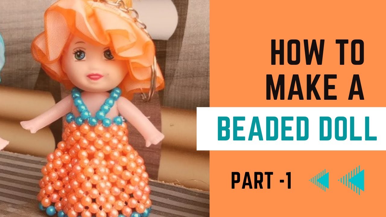 मोत्याची बाहुली | How to make a beaded doll dress #beadeddolldress #pankhbeadsart
