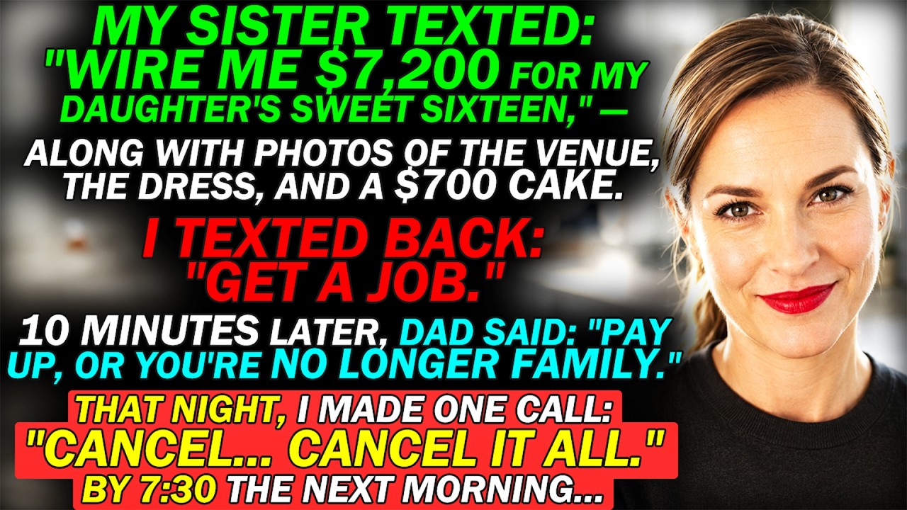 My Sister Demanded I Wire $7,200 for Her Daughter's Sweet Sixteen &mdash; So I Made One Call That...
