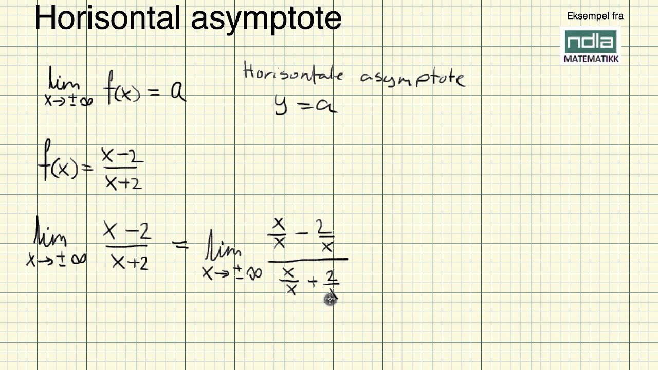 Matematikk R1   Horisontal asymptote
