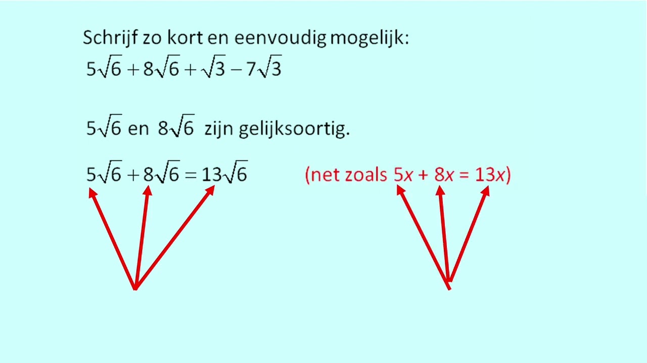 Wortels optellen