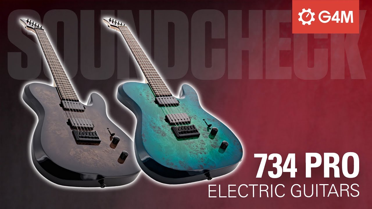 G4M G-734P Black Burl Burst & Glacier Burl Burst Electric Guitars - Soundcheck
