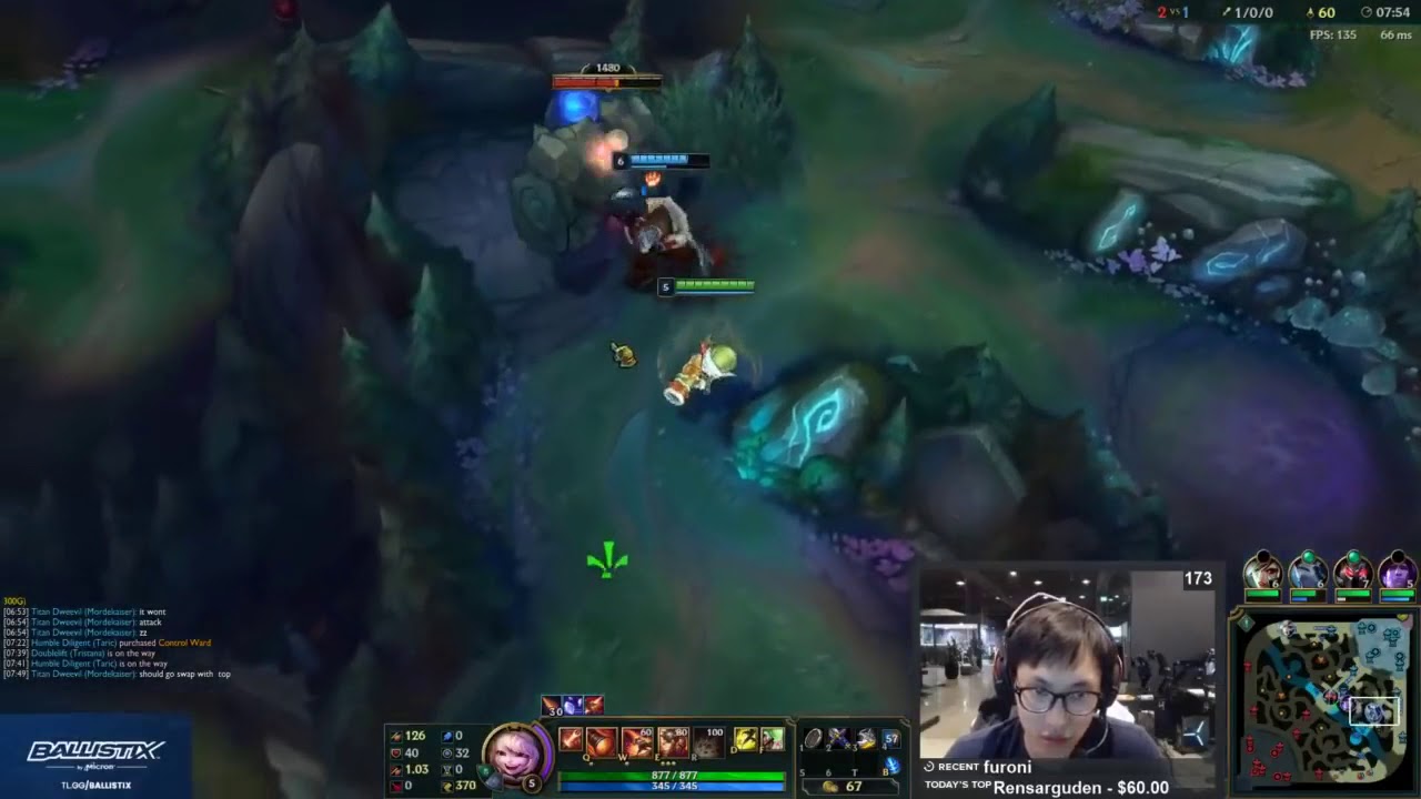 Doublelift asTristana Taric vs Xayah  Brand Bot Patch 8.4 Ranked Gameplay