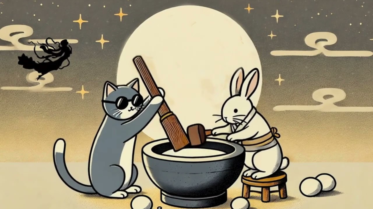 Shamisen 三味線 X Harp Background Music【Mochi Dreams Under the Moon】(AI-generated )
