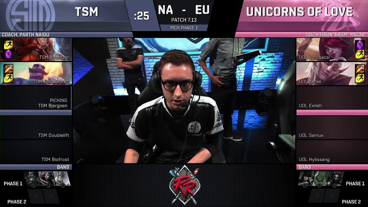 TSM vs UOL - Rift Rivals 2017 :  NA vs EU Day 1 - Team SoloMid vs Unicorns of Love