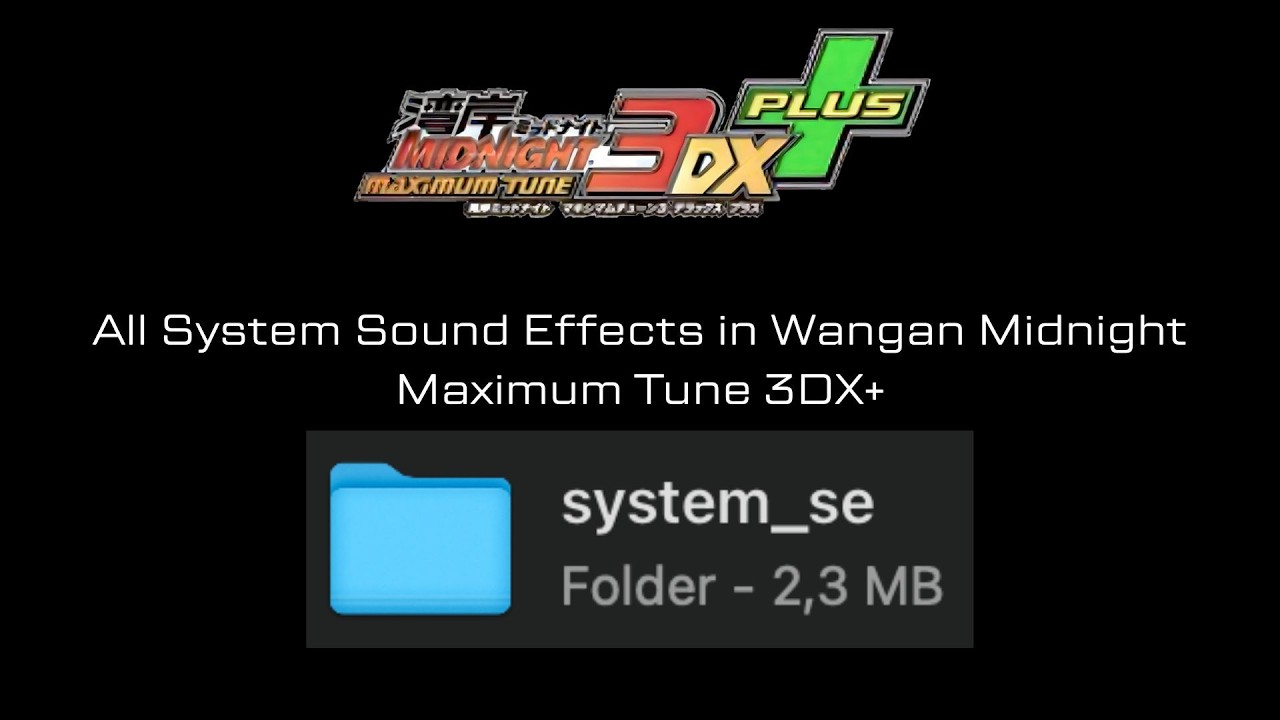 [WMMT3DX+] All System Sound Effects
