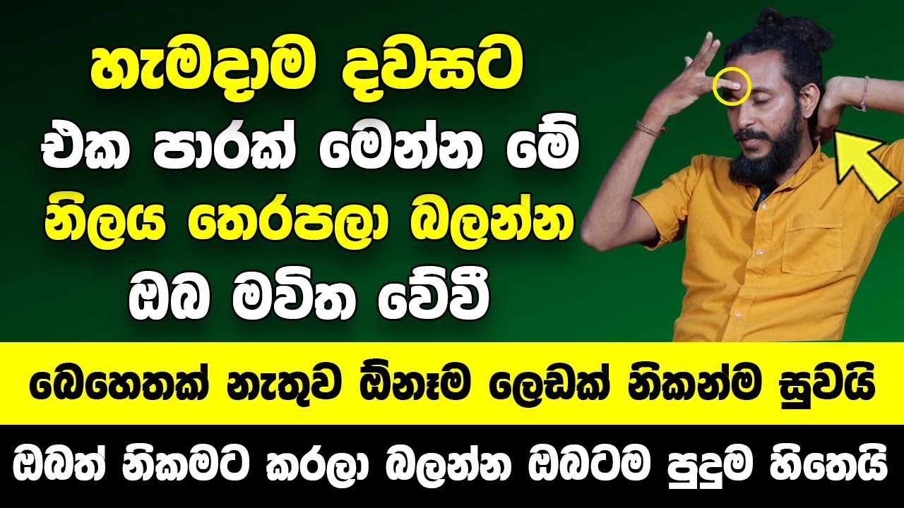 හැමදාම දවසට එක පාරක් මෙන්න මේ නිලය තෙරපලා බලන්න | කිසිම බෙහෙතක් නැතුව ඕනෑම ලෙඩක් නිකන්ම සුව වෙනවා