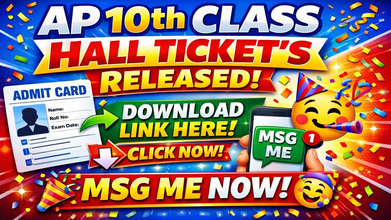 🚨AP 10th Hall Tickets Released 2026🎉 Direct Download Link Here! FM NAWABACADEMY#10thclass#hallticket