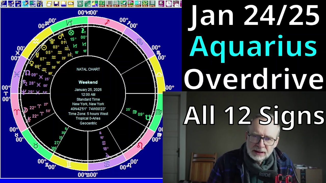 Astrology for the Wknd of January 24/25 2026: Aquarius Overdrive