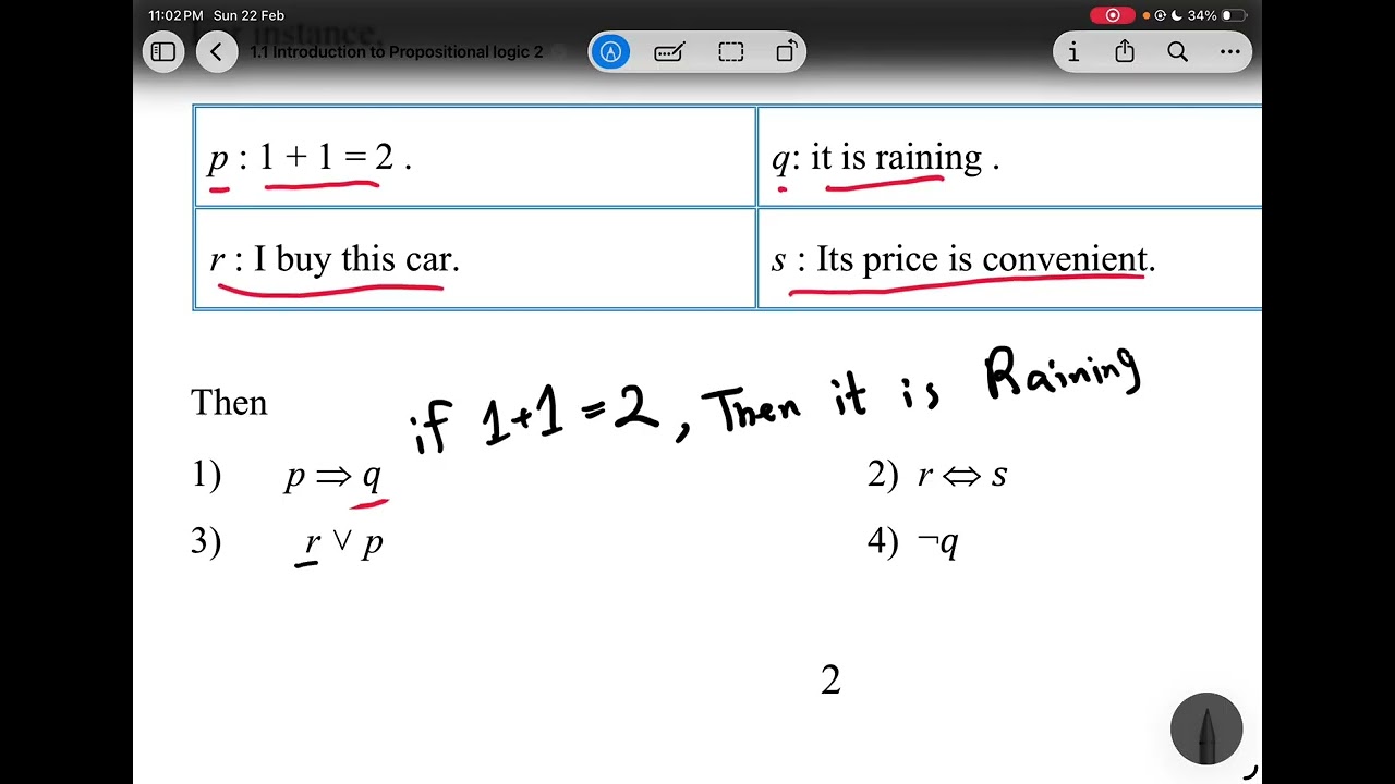 1.1 Intro to Propositional logic Part 1