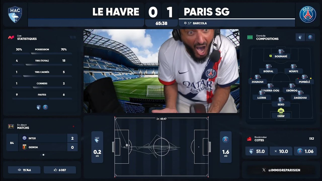 🤯😭 SAFONOV MONSTRUEUX ! MAIS... (Réaction de l'immigré parisien) LE HAVRE 0-1 PSG