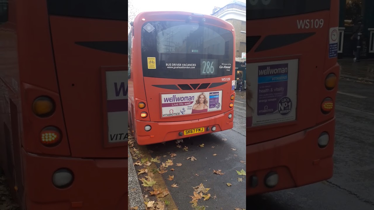 London Bus Route 286 at Greenwich Cutty Sark on Streetlite WS109 SK67FMJ