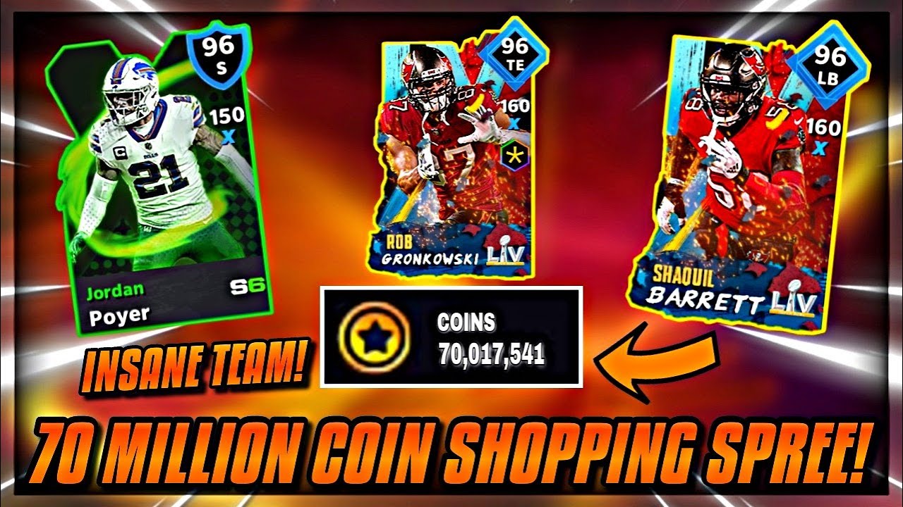 70 MILLION COIN SHOPPING SPREE! INSANE TEAM! Madden Mobile 21