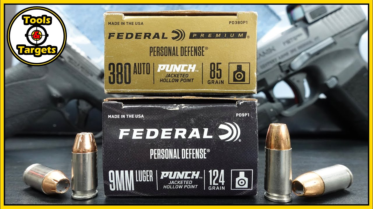 9MM VS .380!...Federal Punch Self-Defense AMMO Ballistic Gel Test!