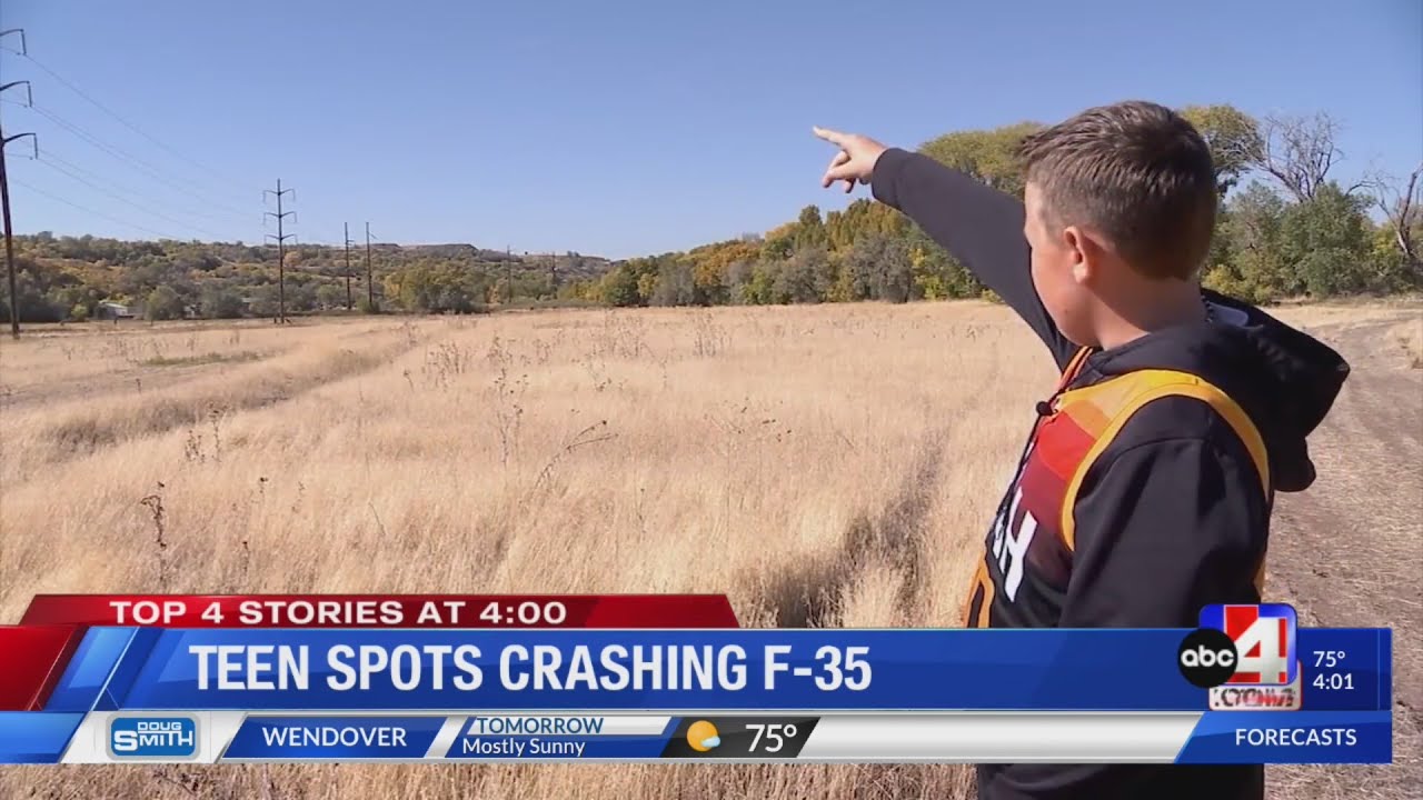 Teen spots crashing F-35