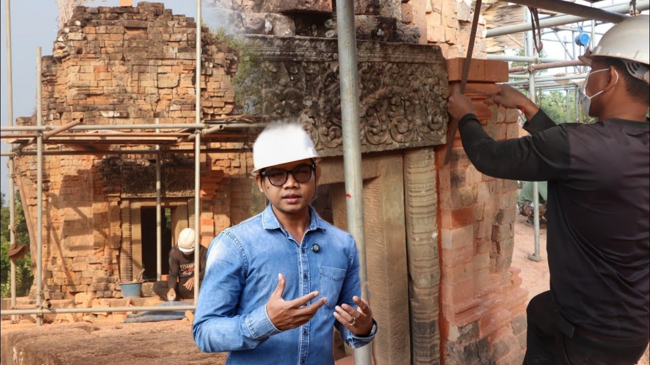 ជួសជុលប៉មឥដ្ឋលេខ១០ និងកម្រាលថ្មបាយក្រៀម នៅប្រាសាទប្រែរូប