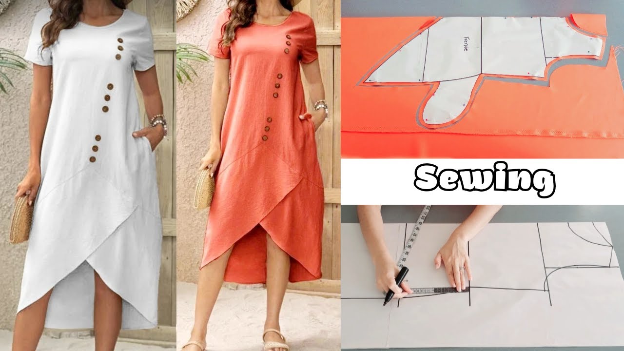 Como elaborar fácil un Vestido Básico de Verano,  patronaje corte y confección paso a paso