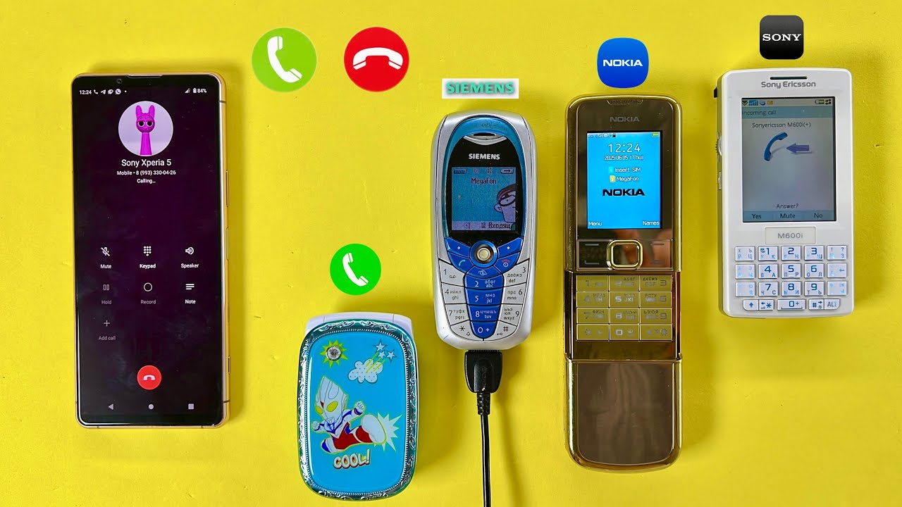 Sony Xperia 5 Calling on SIEMENS C65,Nokia 8800,Sony Ericsson M600i + Cool Phone China Incoming Call