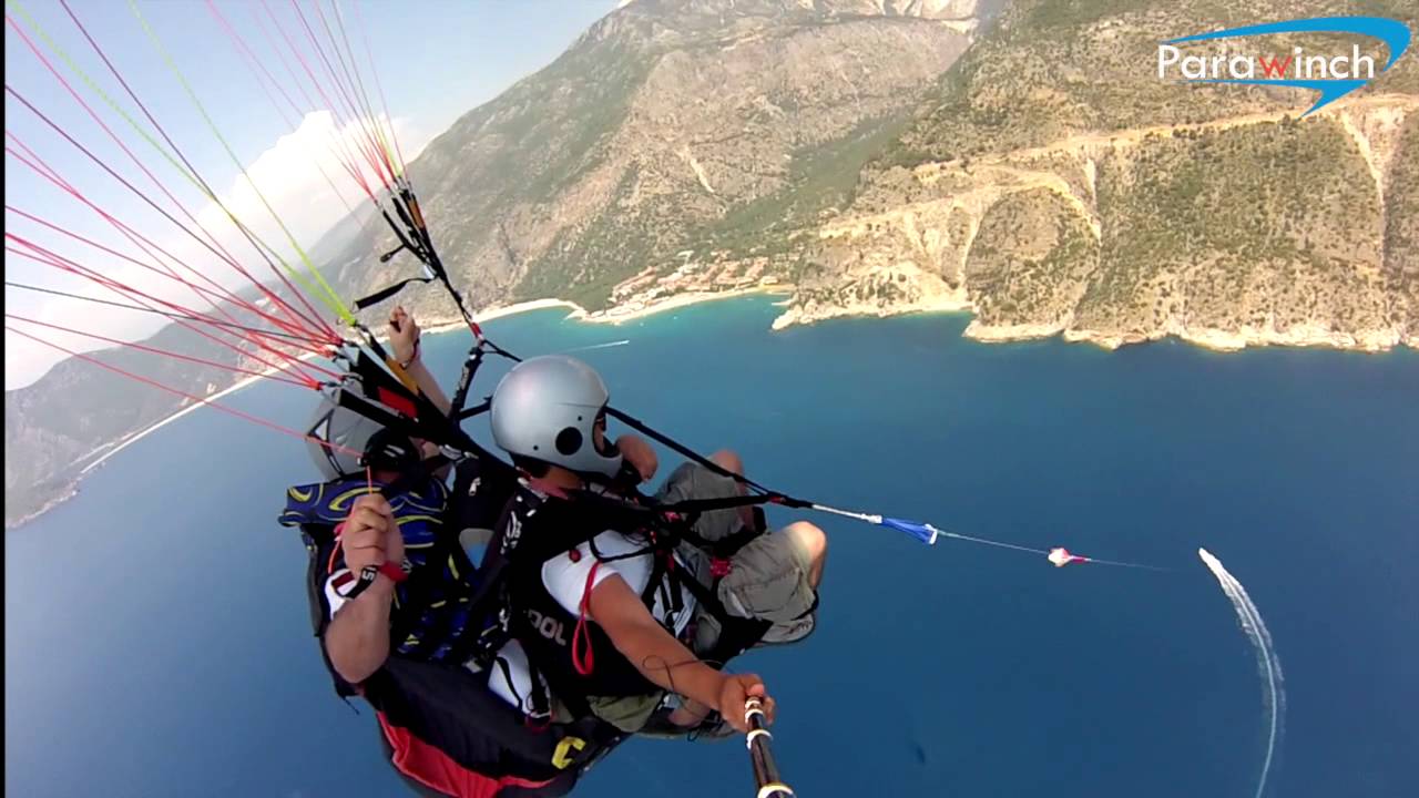 Boat Tandem Paraglider towing with pay out winch G7