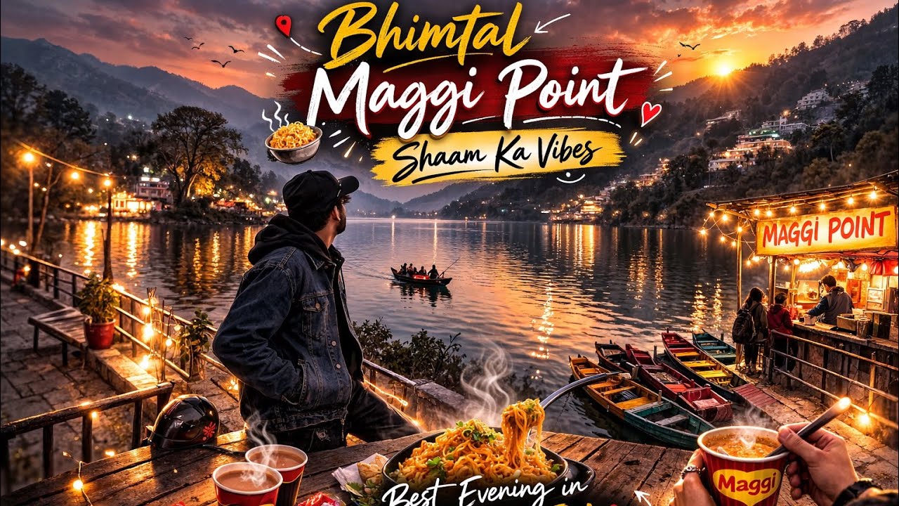 Pahadon ki Thand aur Maggi ka Swad | Bhimtal Vlog”😍| Garma-Garam Chai ☕️ & Lake View”