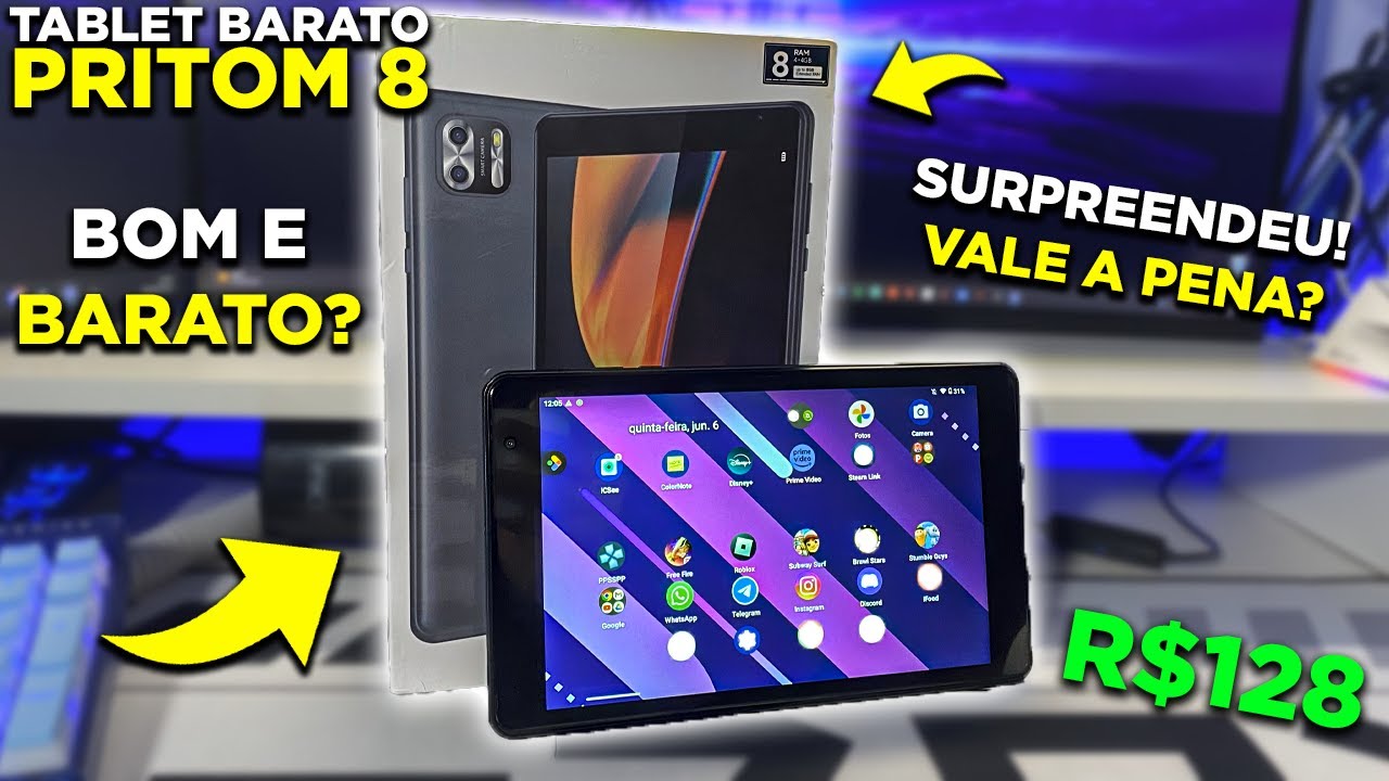 TABLET mais BARATO do ALIEXPRESS com MELHOR CUSTO-BENEFÍCIO! TAB PRITOM 8! UNBOXING + REVIEW / TESTE