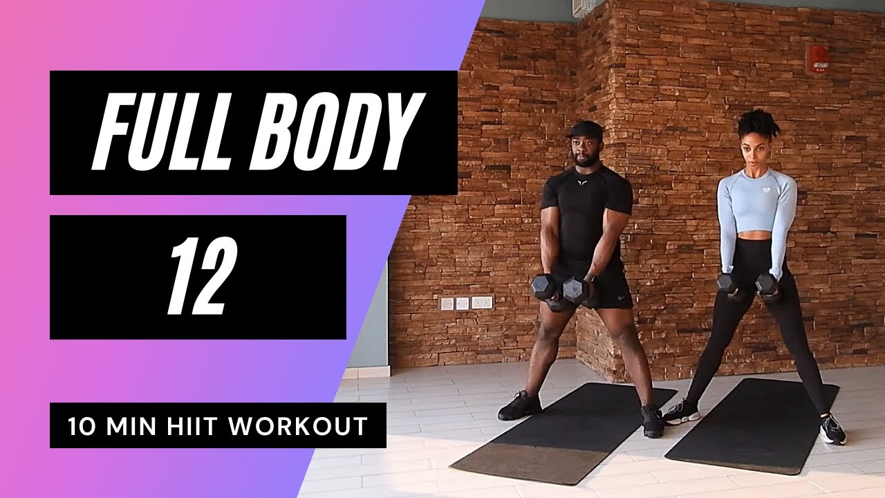 10 MIN FULL BODY DUMBBELL WORKOUT // HIIT | MrandMrsMuscle