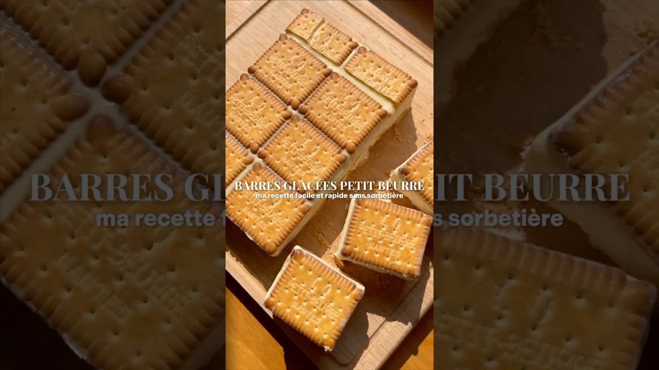 Mes Barres Glacées au Petit Beurre | Recette Facile Dessert Glacé sans Sorbetière | Goûter Goumand
