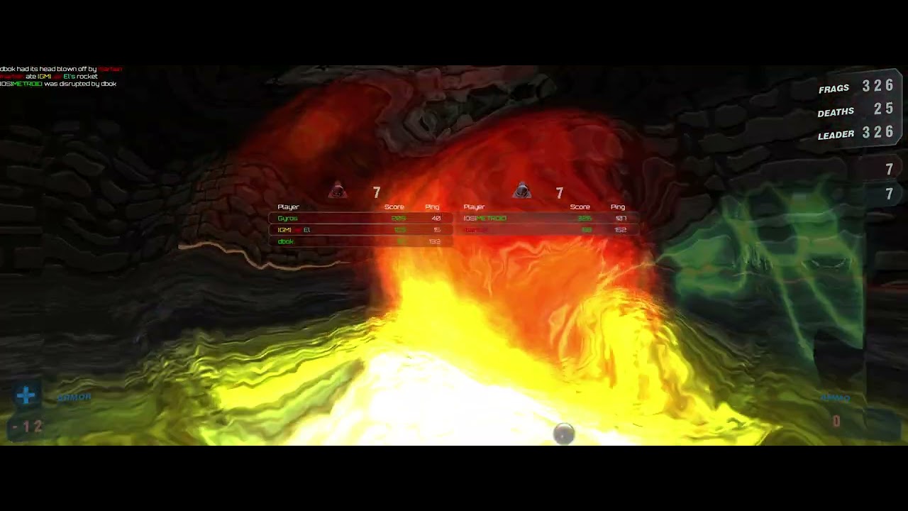 Alien Arena CTF gameplay on AAOCS 01/12/25 (ctf-bsfortress)