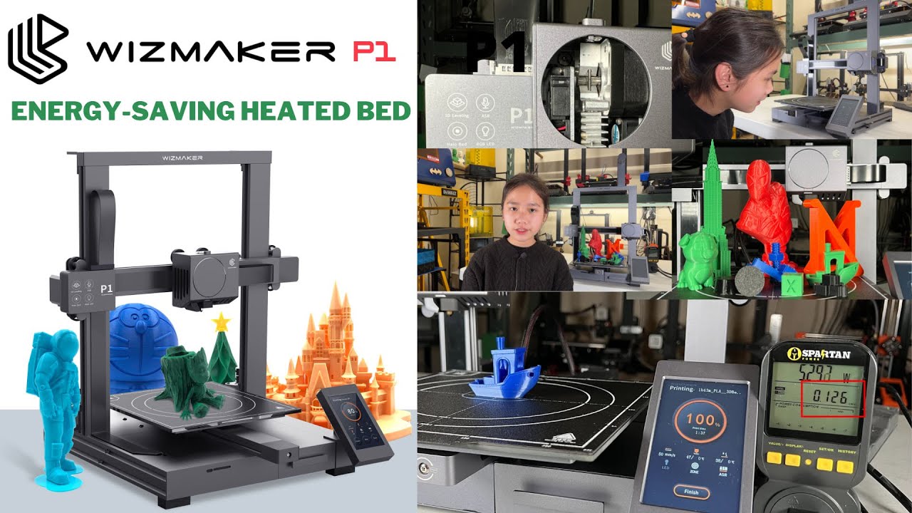 $299 WizMaker P1 Energy Saving 3D Printer, how well can it print and how much energy can it save?