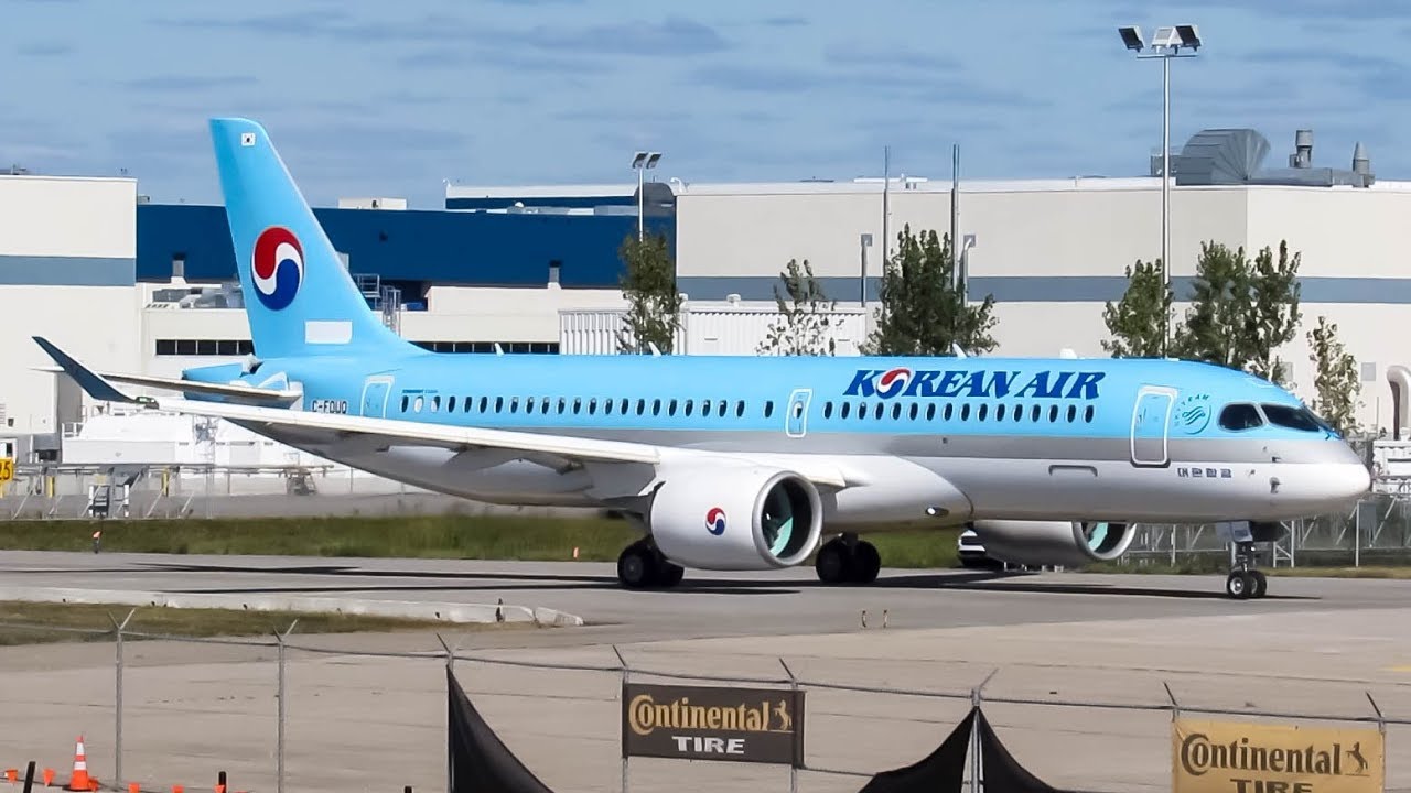 *First Flight!* Korean Air Bombardier CS300 (BCS3) Flight Action in Montreal- Mirabel (YMX/CYMX)