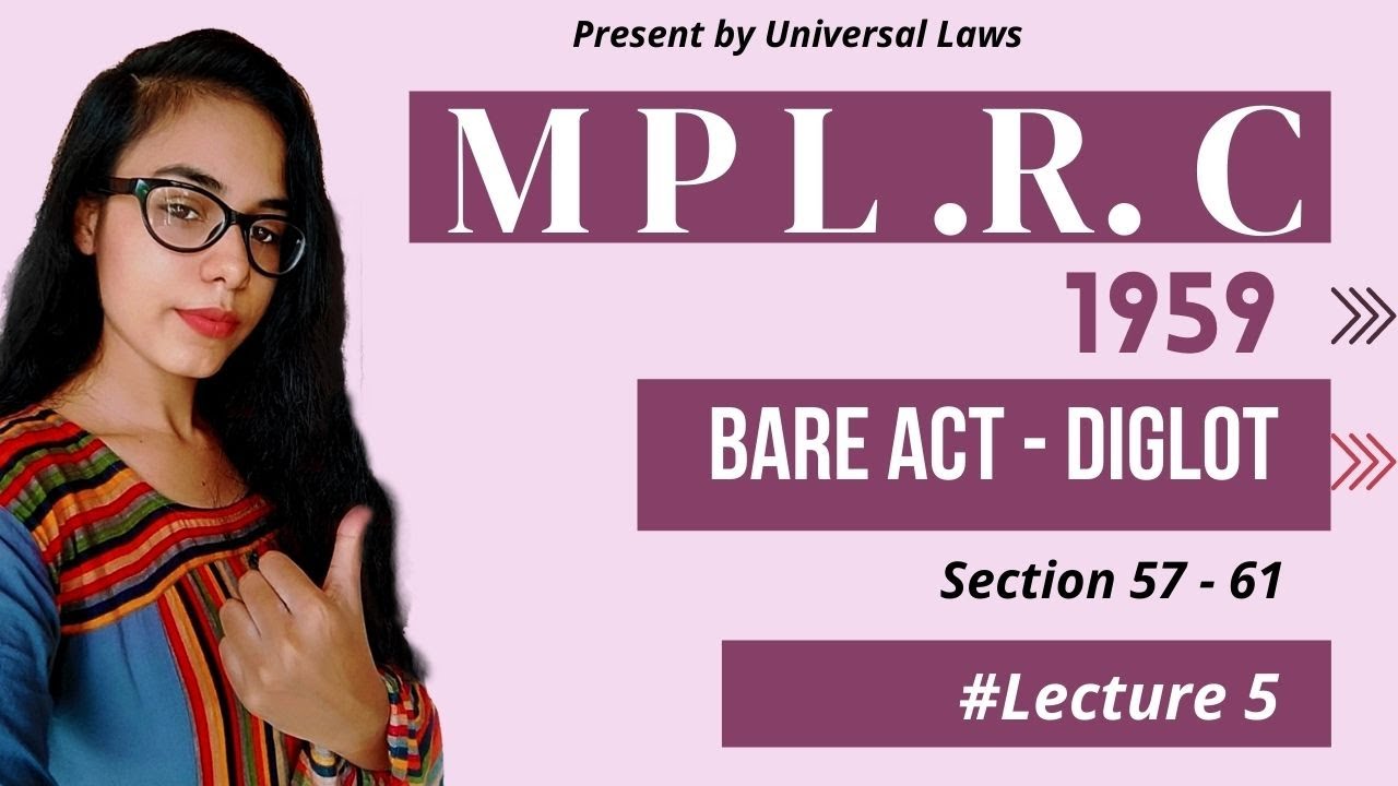 Madhya Pradesh Land Revenue Code | Section 57 - 60 for MPCJ 2022