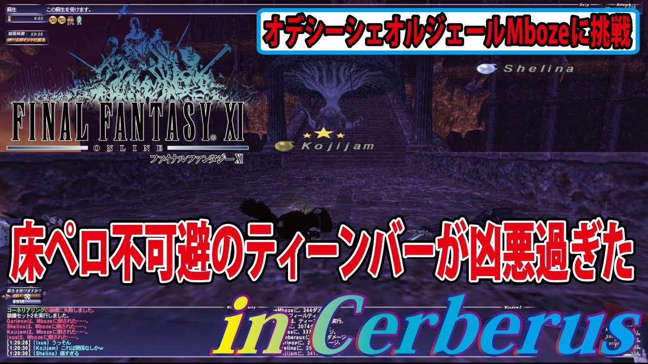 FF11 オデシーシェオルジェールMbozeに挑戦