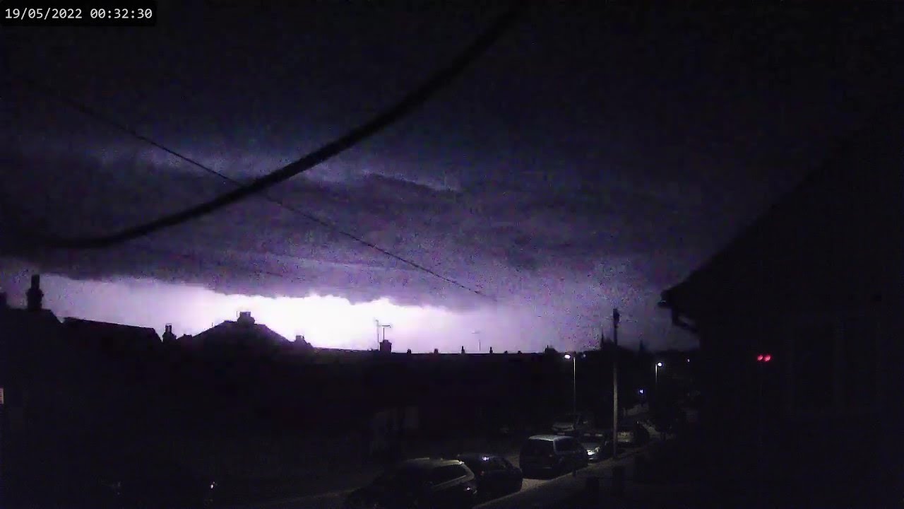 Thunderstorm livestream from Herne Bay, Kent (18/05 & 19/05/2022)