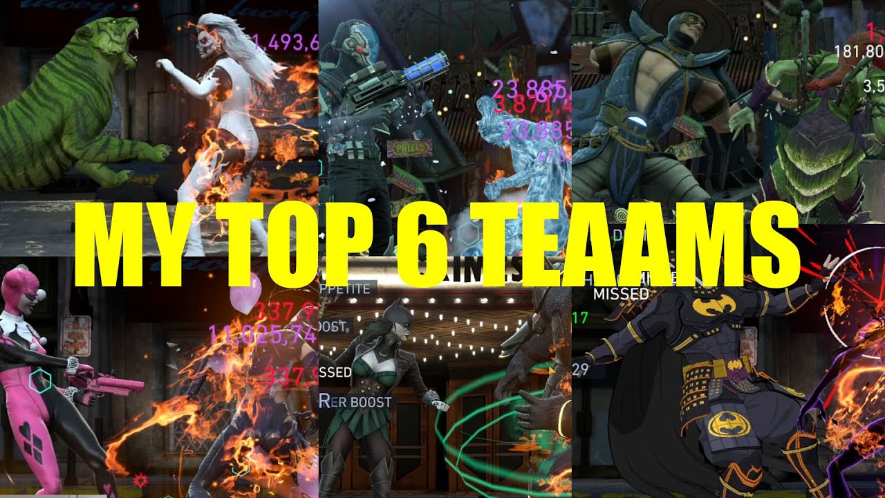 Taking Revenge With My Top 6 Teams On Kingdom Of Madness Bosses Injustice 2 Mobile
