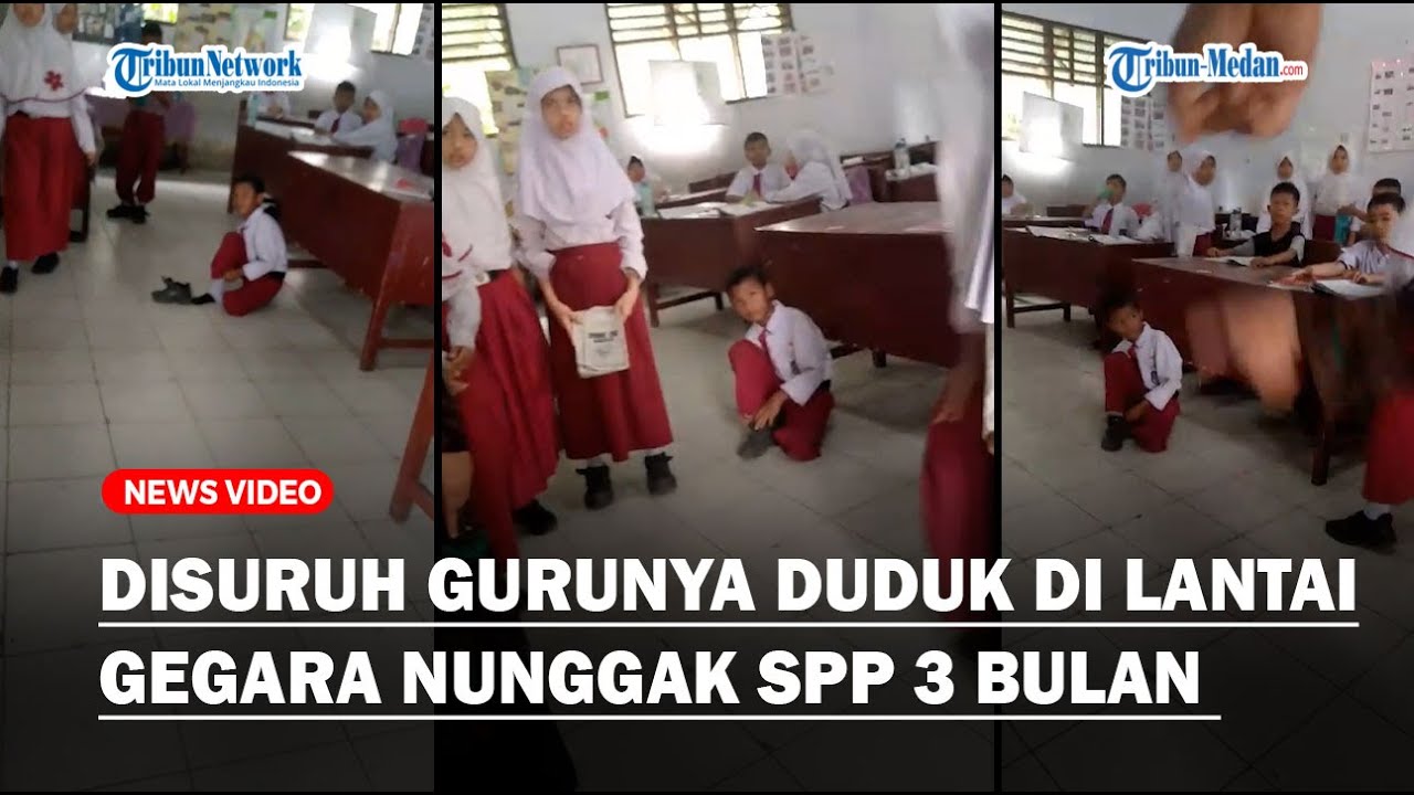 PILU!, SISWA SD DI MEDAN DISURUH GURUNYA Duduk di Lantai Gegara Nunggak SPP 3 Bulan