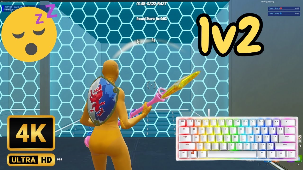 [ASMR Fortnite Chill] 😴 (360HZ - 0 PING)  2v1 Piece Control 🌟 Keyboard and Mouse Sounds 🎧4K 360FPS