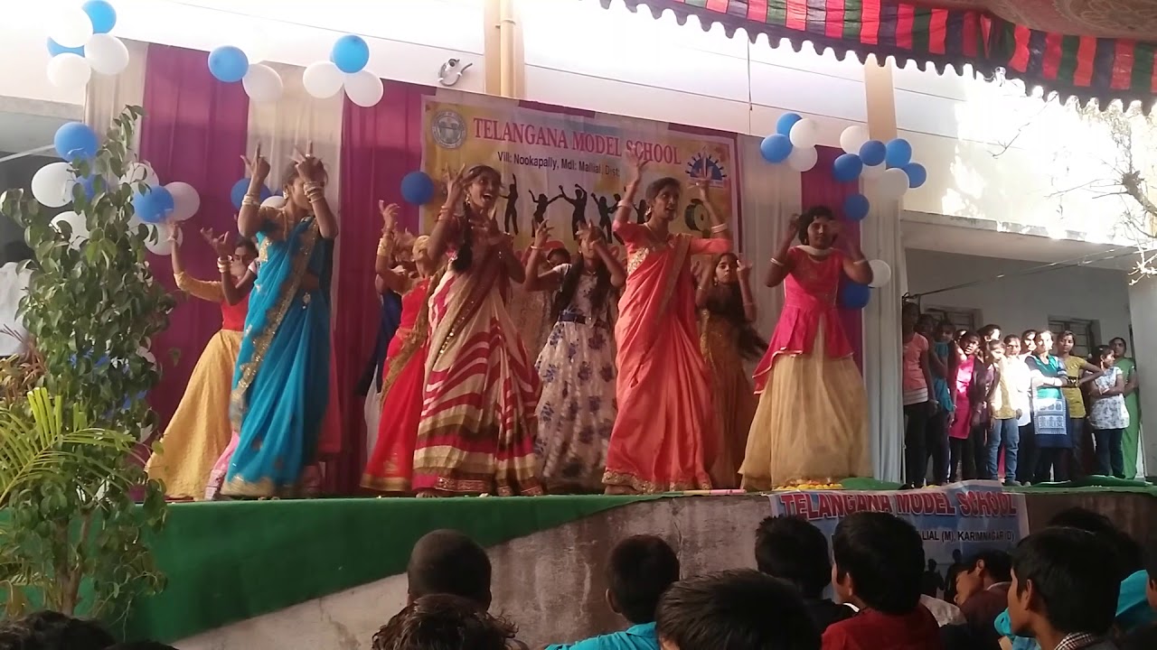 Nukapelli model school 11the 2018 annualday celebration on my choreography all bathukamma festivel