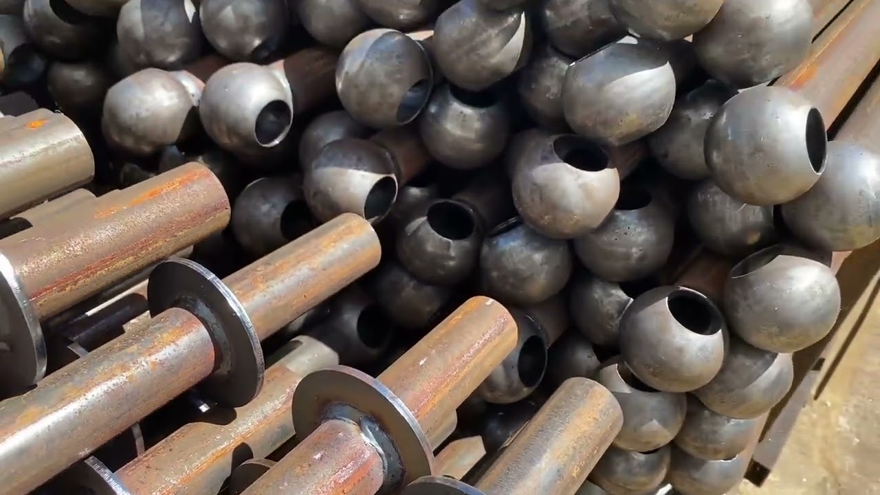 black steel ball joint handrail stanchion