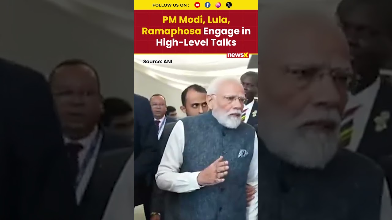 #watch | PM Modi, Lula, Ramaphosa Hold High-Level Diplomatic Talks #g20summit #shorts #pmmodi