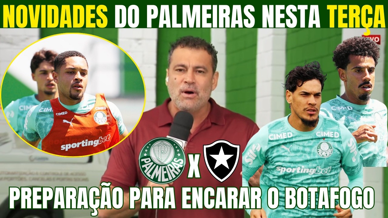 NICOLLETI TRAZ ÚLTIMAS NOTÍCIAS DO PALMEIRAS NESTA TERÇA! PREPARAÇÃO PARA ENCARAR O BOTAFOGO!
