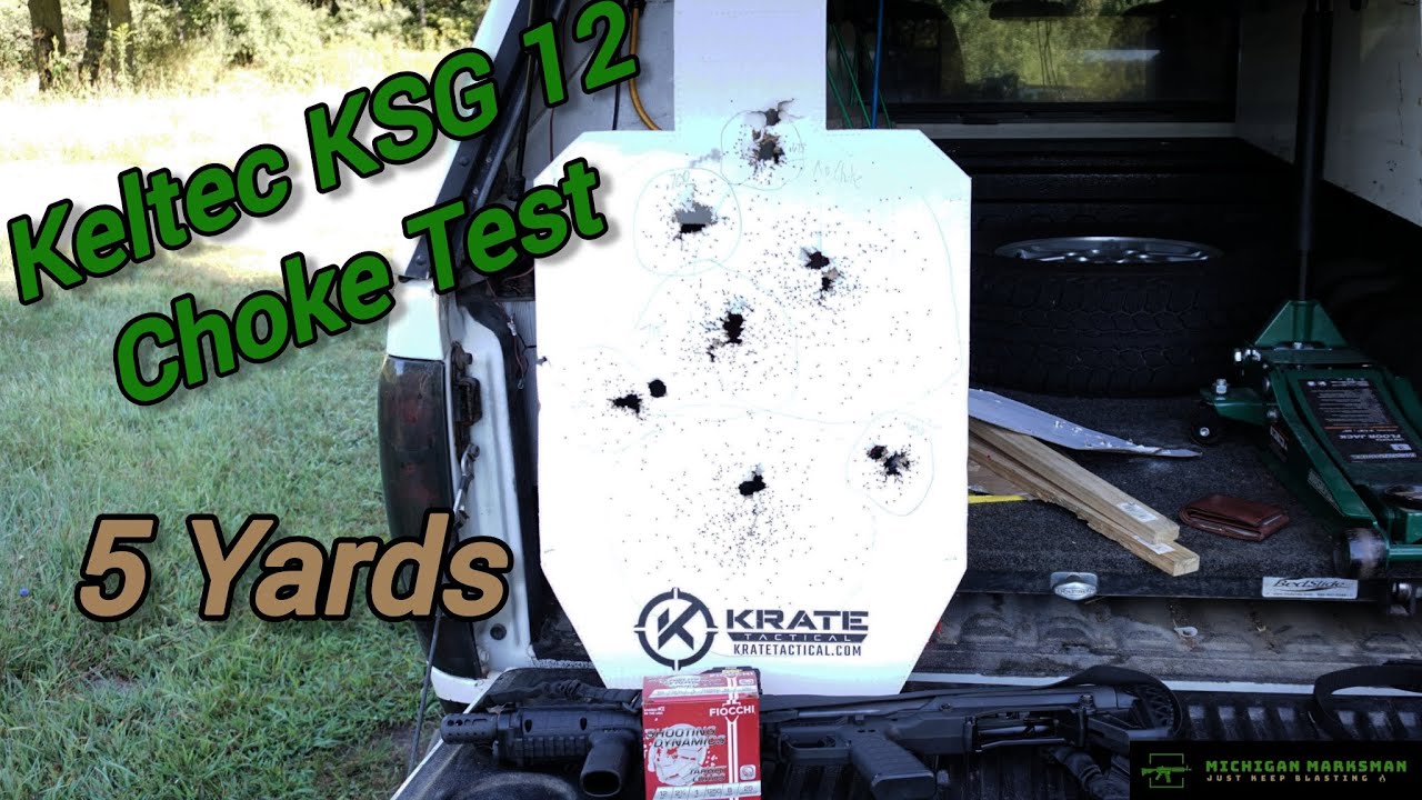 KelTec KSG 12 Choke Test -- #8 Shot