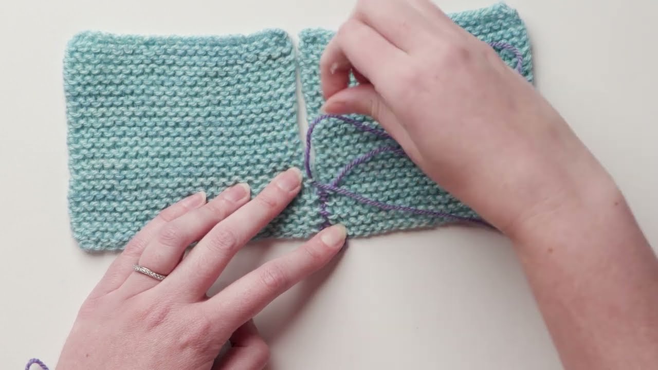 How to Seam Garter Stitch with Mattress Stitch